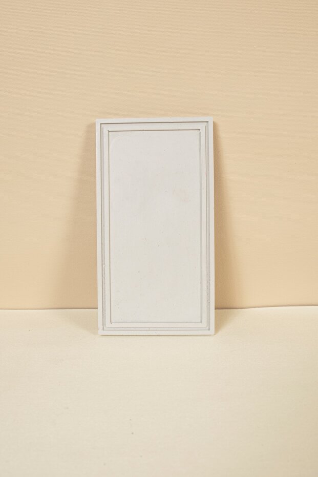 قاعدة أكواب خرسانية مستطيلة باللون الرمادي / حامل عرض - 1