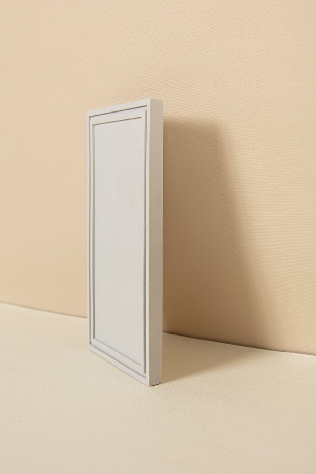 قاعدة أكواب خرسانية مستطيلة باللون الرمادي / حامل عرض - 3