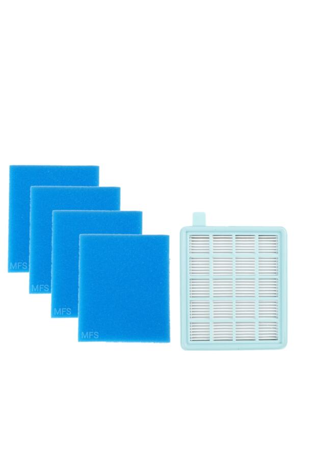 Philips Fc 9323 / 9521 Compatible 1 Hepa Filter and 4 Sponges