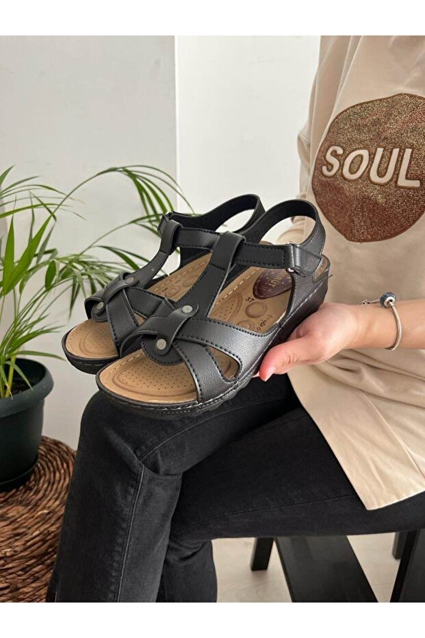 Orthopedic Sole Daily Velcro Sandals