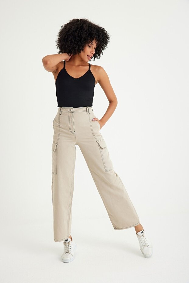 Прямі джинси Kargo - 1