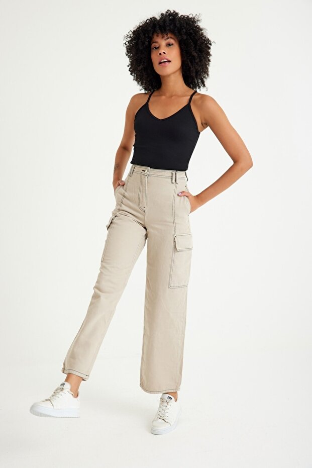 Прямі джинси Kargo - 7