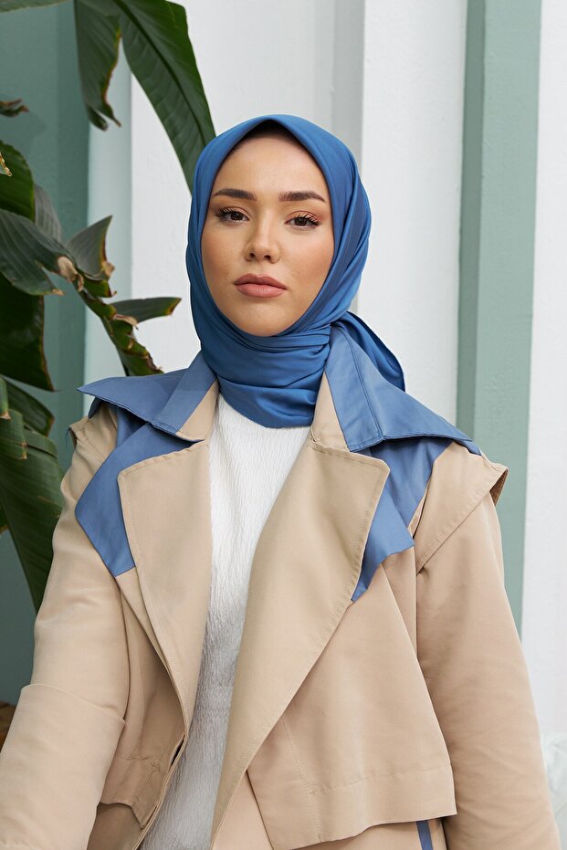 Solid Color Twill Scarf - 1