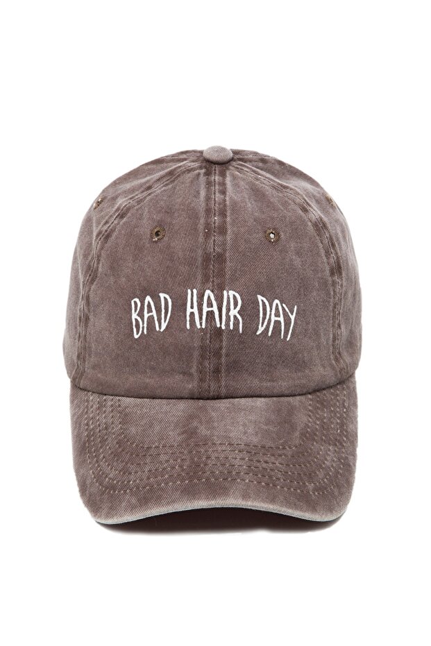 Bad Hair Day Patterned Washed Baseball Cap