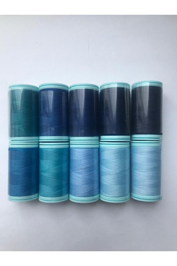 10-Piece Sewing Thread Set Blue Tones - 3