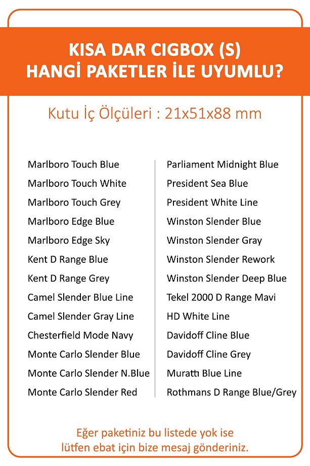 Sigara Kutusu Drange Paket İçin Tabaka Mavi - 3