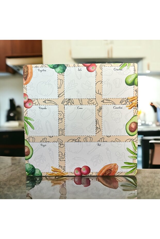 19.5x19.5cm 52 Sheets Weekly Planner - Kitchen - 1