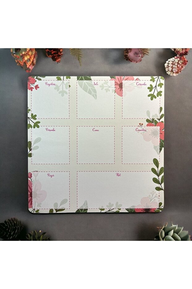مخطط أسبوعي مكون من 52 ورقة مقاس 19.5 × 19.5 سم - ربيعي - 4