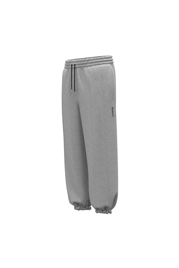 Oversize Basic Gray Jogger Unisex Pantolon - 2