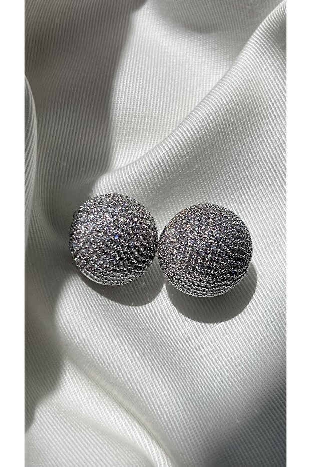 Silver Ball Küpe - 1