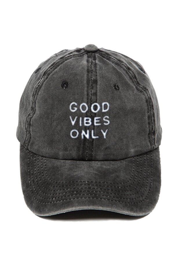 Good Vibes Only Patterned Washable Baseball Cap