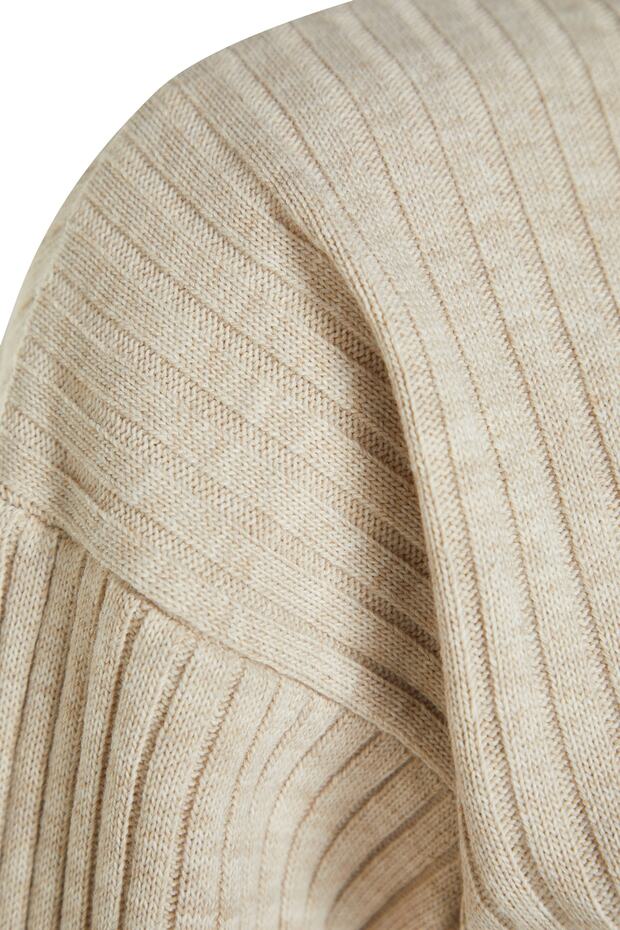 Steinfarbener Super Crop Basic Strickpullover TWOAW23KZ01068 - 8