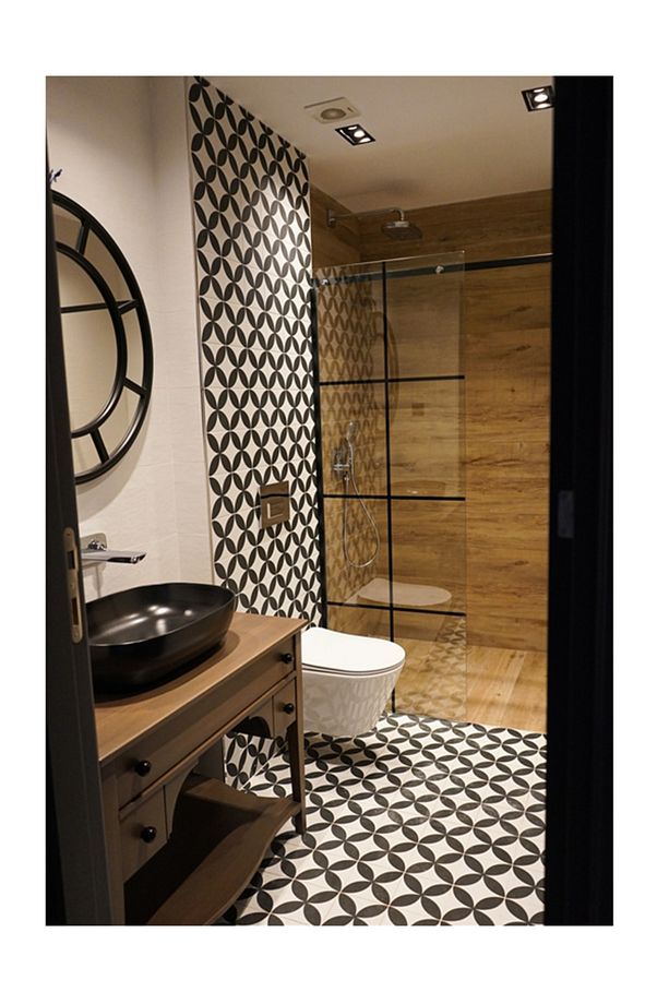 Retro Desen Banyo Mutfak Zemin Duvar Kaplama - 3