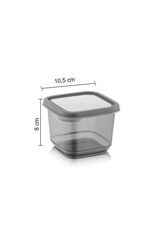 Set of 12 Pino Spice Rack - Labeled Square Spice Storage Container Set Anthracite 12 X 0.50 Lt with Spoon - 3