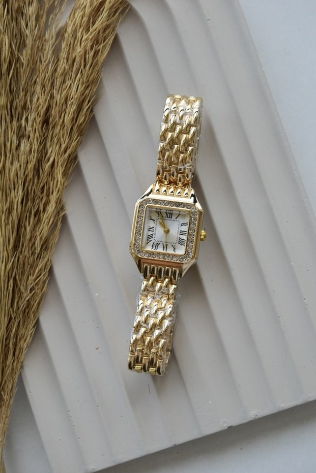 Wristwatch Steel Cord Water Resistant Metal Unisex Men Women New Season Jewelled Watch
