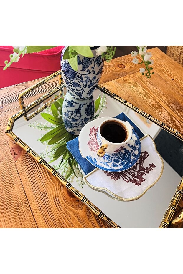 Hybrid Compatible Decorative Blue Cocktail Napkin (1 Piece)