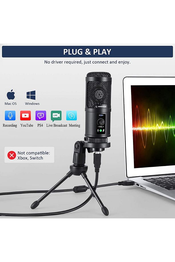 Ra-mp65 X-fuse 1.5m Usb Tripodlu Mikrofon Yayıncı Youtuber Profesyonel Mikrofon Gaming - 4