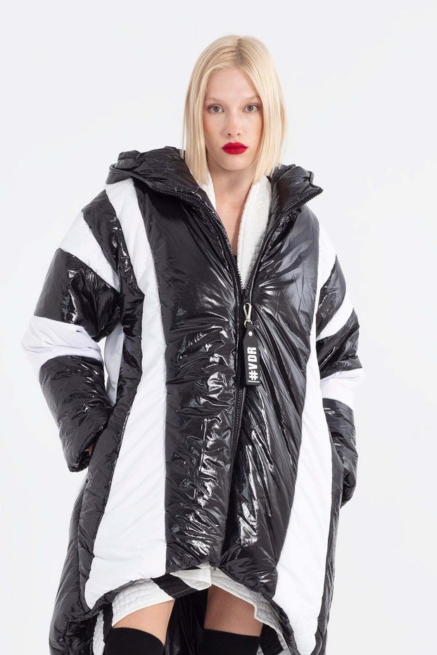 Black White Coat 12005