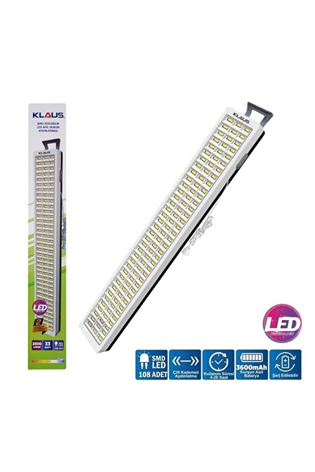 Şarj Edilebilir Led Işıldak, 108 Led 2500 Lümen - 3