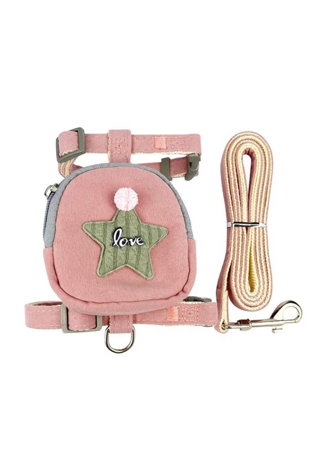 Anti-Escape Cat Walking Leash with Bag and Small Breed Dog Walking Leash