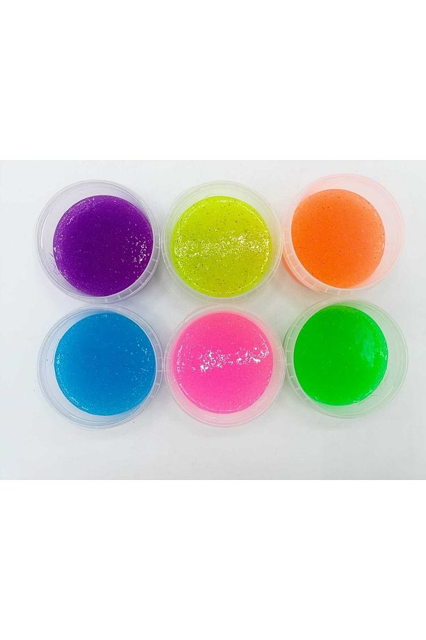 Yuvarlak Simli Kutulu 6'lı 6 Renk Slime 135 Gr X 6 Hazır Slıme - 2