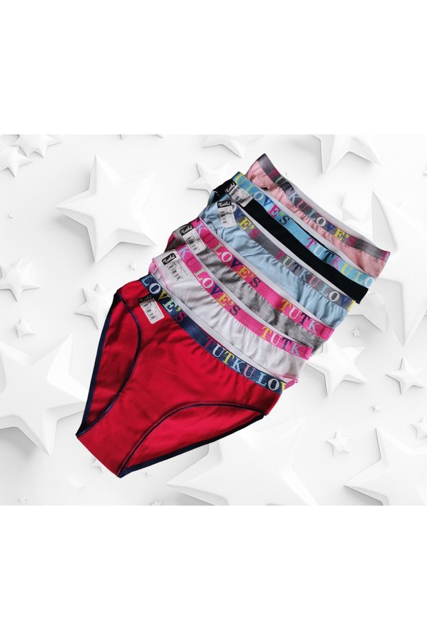6 Pack Mixed Color Caroline Love's Cotton Bikini Panties