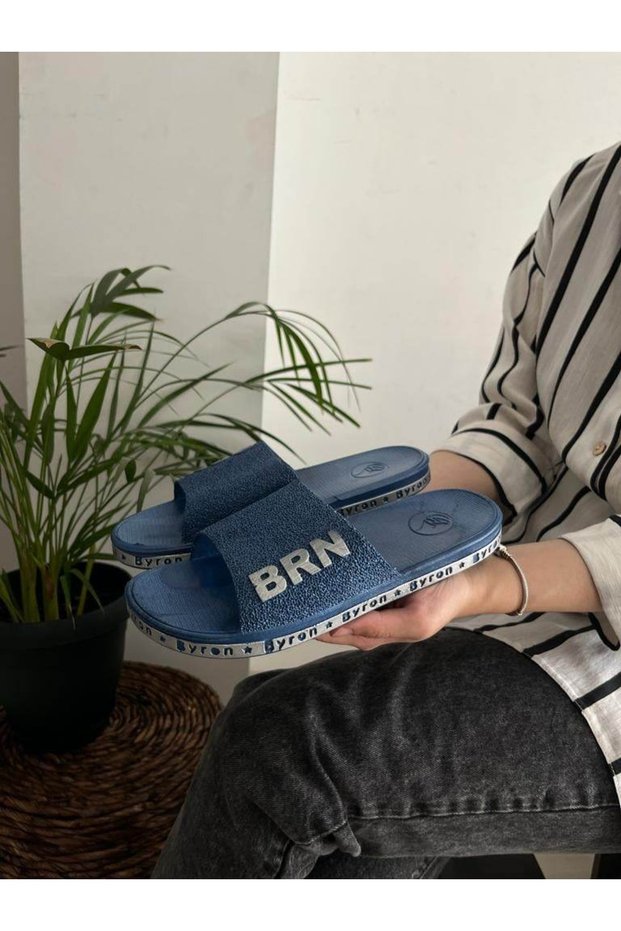 Unisex Anatomical Non-Slip Sole Bathroom Pool WC Daily Slippers Brn