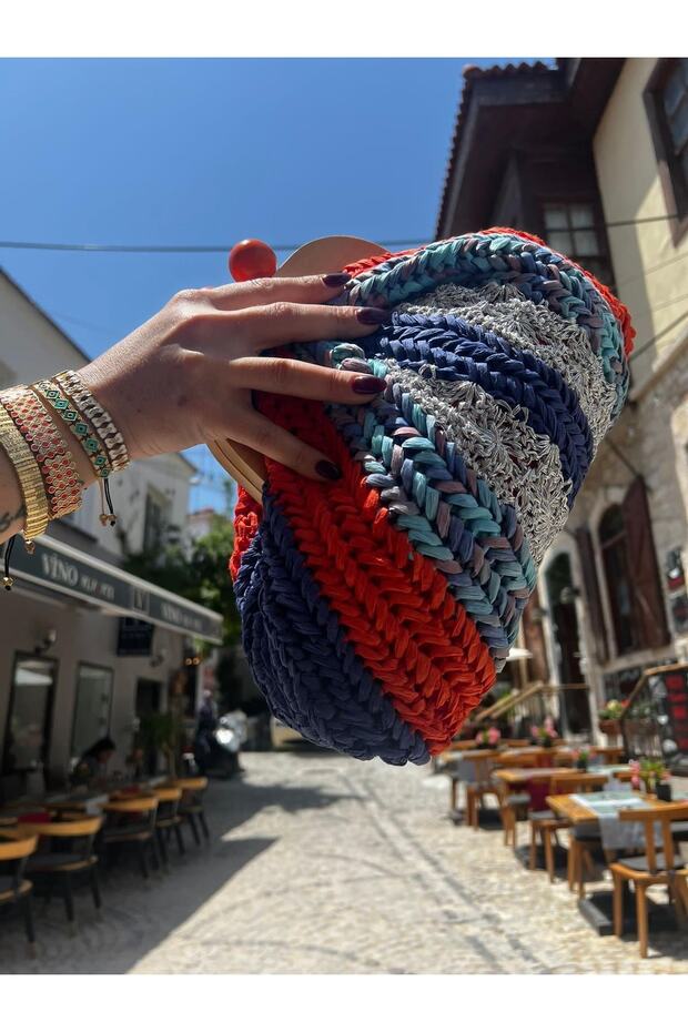 Tasarım Örme Cluch Çanta - 6