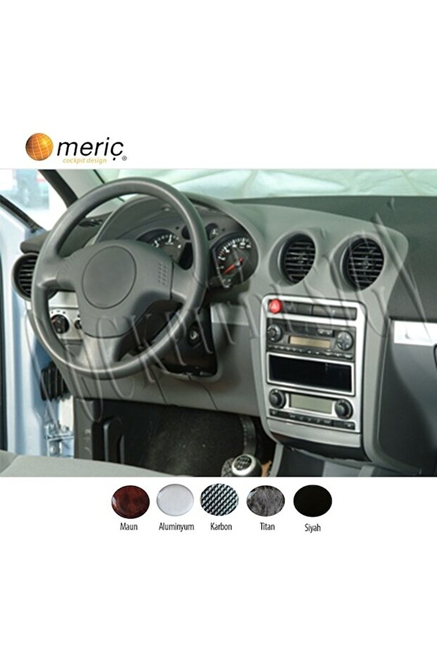 Meriç ® Seat Ibiza Front Glove Box Trim Aluminum 14 Pieces 2002-2010