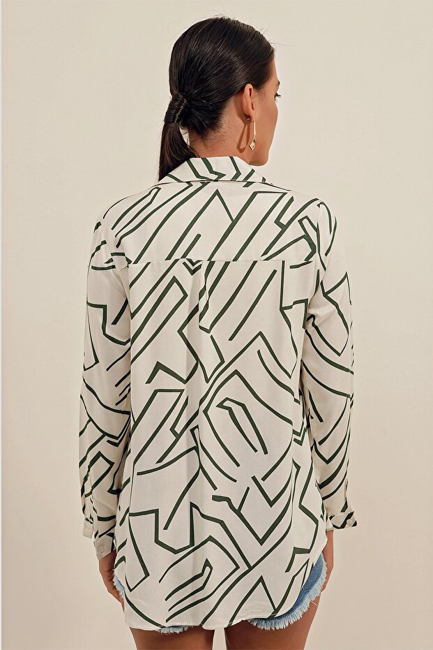 3721 Koszula z graficznym wzorem - A.khaki - 6
