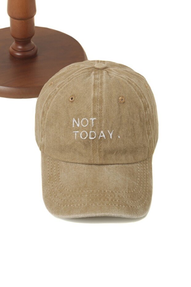 Patterned Washed Baseball Cap - Not Today - 1