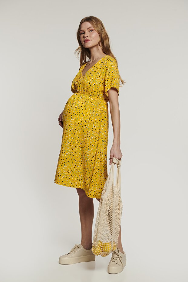 Daisy Elbise - Sarı - 2