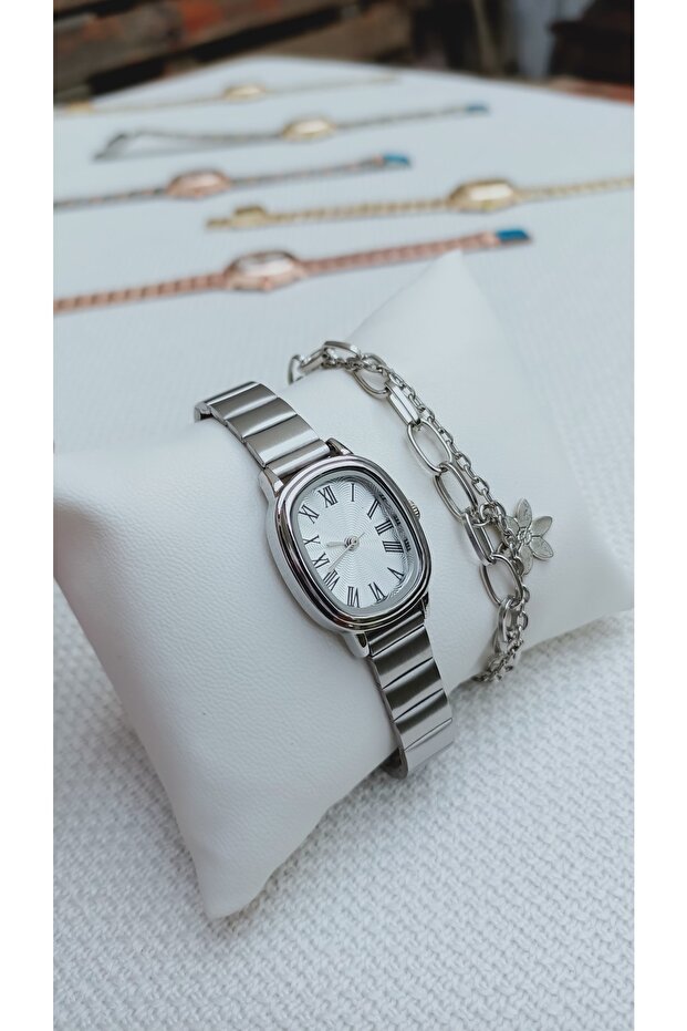 Bileklik Set + Analog Kol Saati Saati Seti - 3