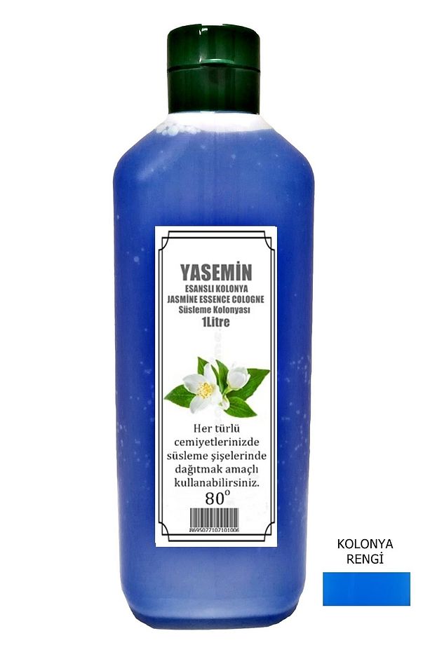 Mavi Reni Yasemin Esanslı Kolonya 80 Derece 1 Lt Gelecektir - 1