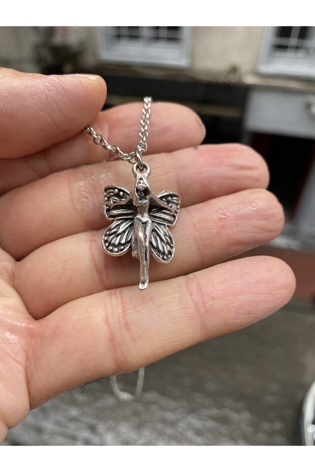 Gothic Angel Kanatlı Melek Kolye - 2