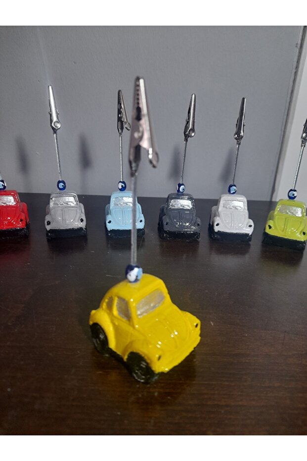 حامل ملاحظات Woswos أصفر، ملحق مكتبي، هدية للطلاب، حامل ملاحظات بمشبك معدني