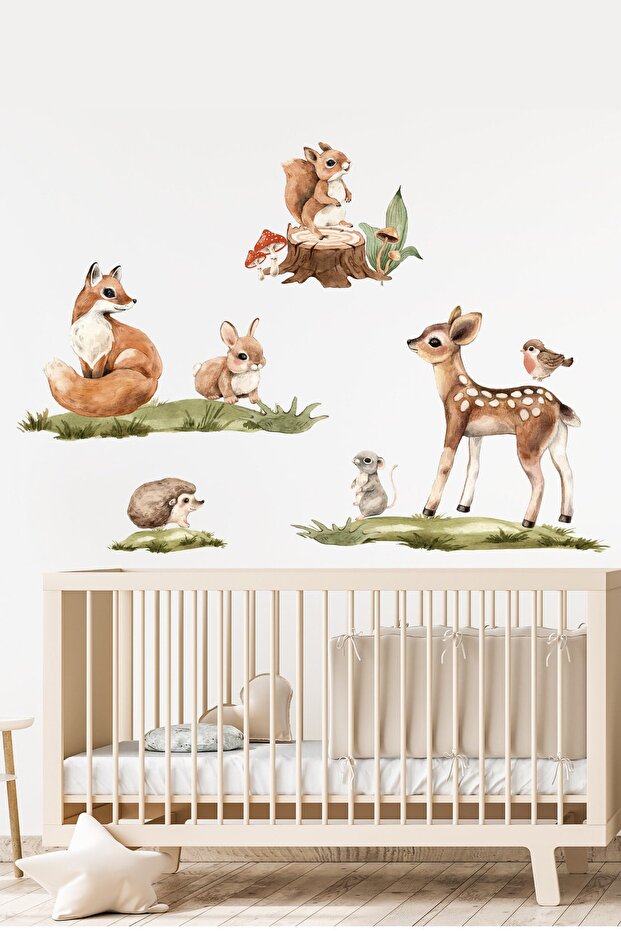 Sincap Ve Arkadaşları Ormanda Duvar Sticker Seti - 1