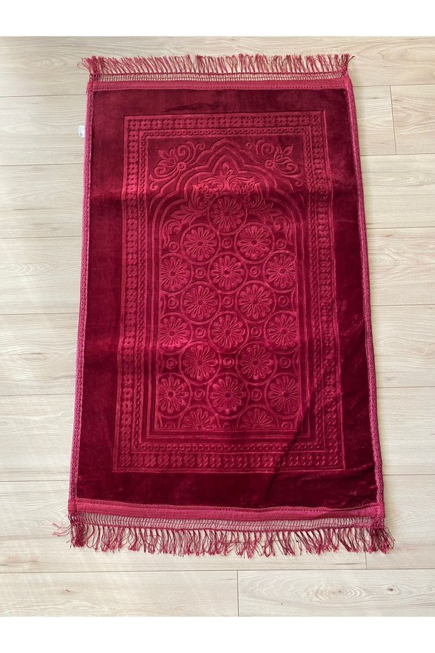 Sarayli Home Luxury Thick Soft Plush Non-Slip Base Featured Gift Bundle Dowry Prayer Mat