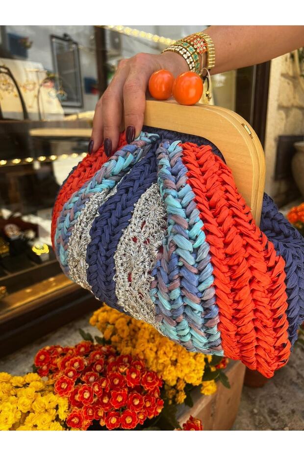 Tasarım Örme Cluch Çanta - 3