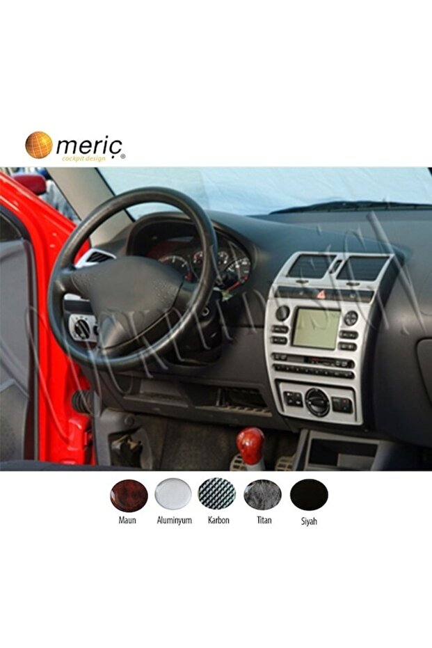 Meriç ® Seat Ibiza Front Glove Box Trim Aluminum 9 Pieces 1999-2002