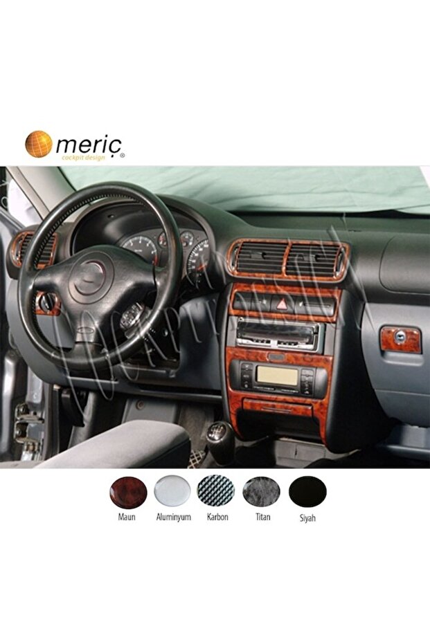 Meriç ®   Seat Toledo/Leon Front Glove Box Trim Glossy Black 15 Pieces 1999-2002