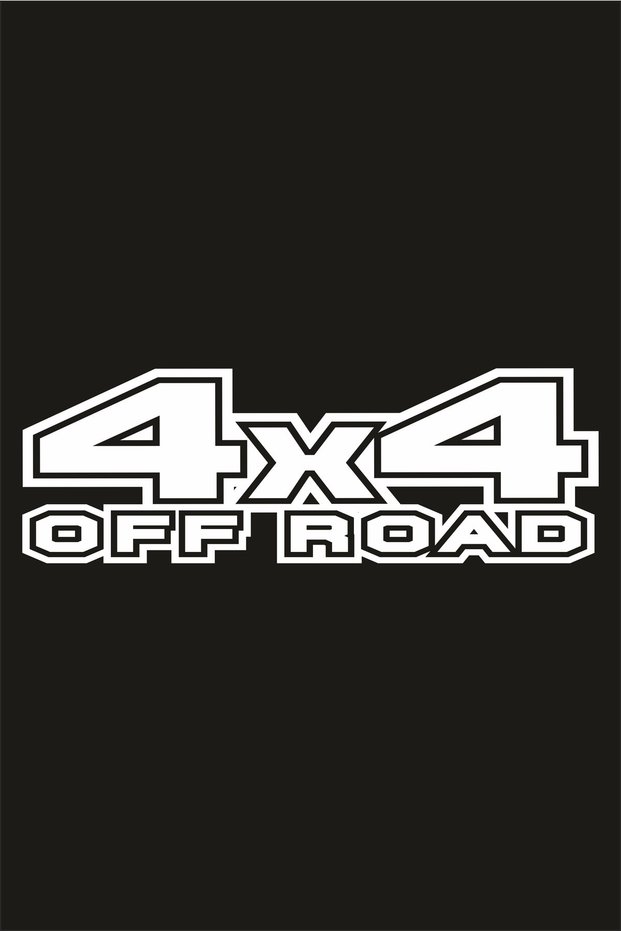 4X4 Off Road Vehicle Foil Sticker 25 X 8.5 cm