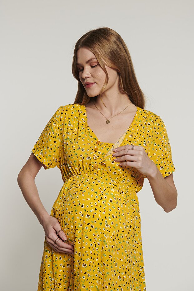 Daisy Elbise - Sarı - 5