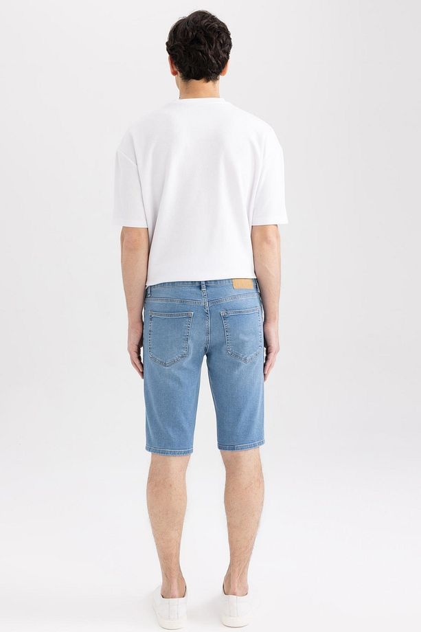 Slim Fit Dar Kalıp Normal Bel Dar Paça Jean Bermuda Şort A6432ax23sm - 7