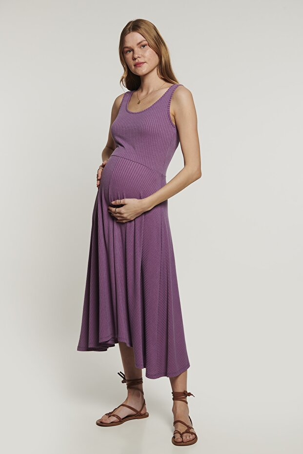 Eros Lila Hamile Elbise - 2