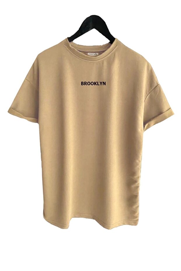 Brooklyn Written Oversize 100% Cotton Unisex T-shirt