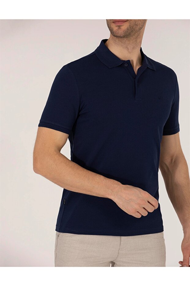 Μπλουζάκι Slim Fit Polo Neck Basic - 5