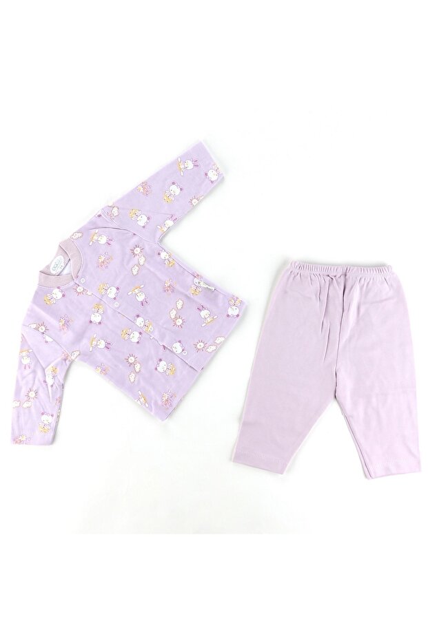 Bear Girl Printed Baby Pajama Set 2329
