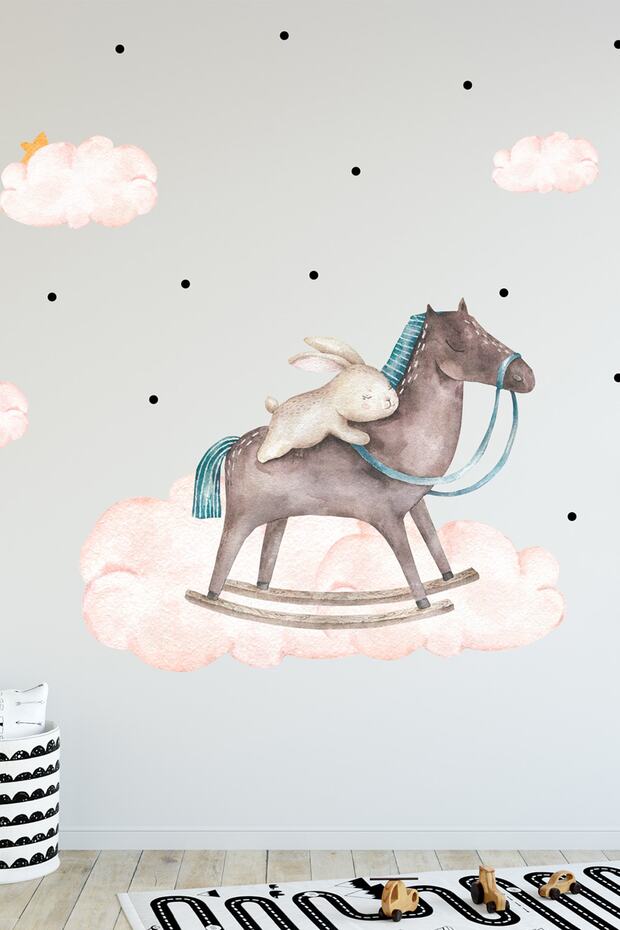 Sallanan At Duvar Sticker Seti - 2