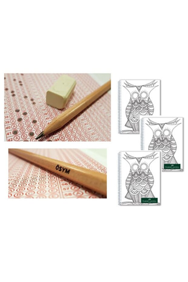 Faber-castell Natural Ösym Pencil 30" 2.5 B Faber-castell 100 Yp Lined Notebook A4 3 Pieces